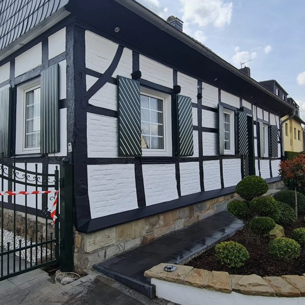 Fassadensanierung Essen Heisingen, Fachwerkhaus